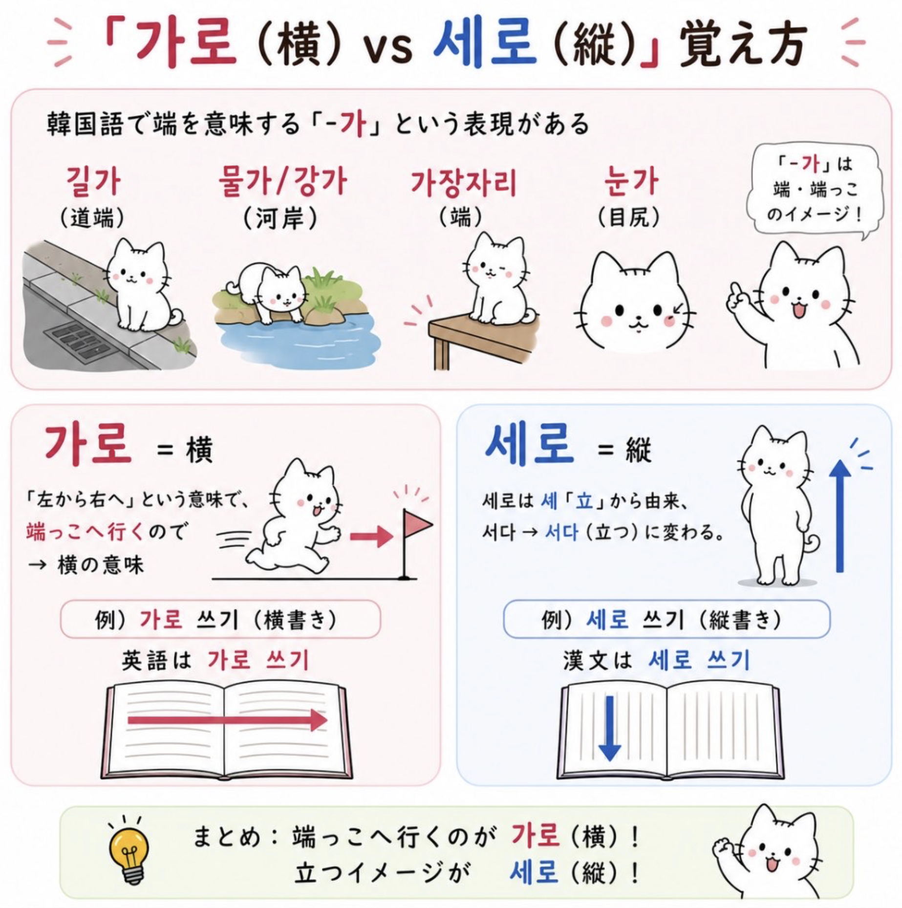 「가로 横 vs 세로 縦」覚え方
